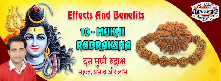 Strengths, Benefits and Importance of 10 Mukhi Rudraksha (Ten Face Rudraksha) By Acharya V Shastri