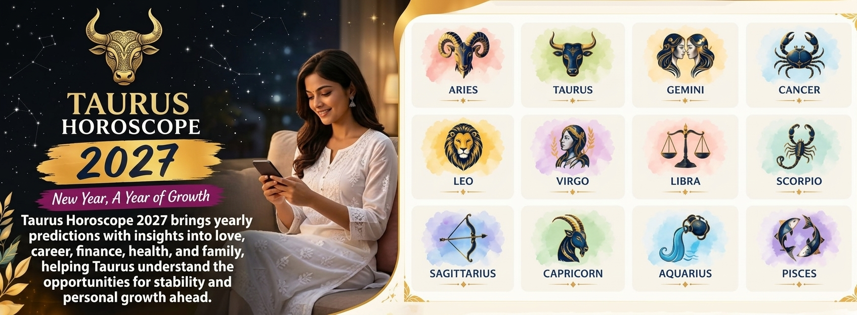 Taurus Horoscope 2027: Yearly Predictions for Love, Career, Finance, Health & Family