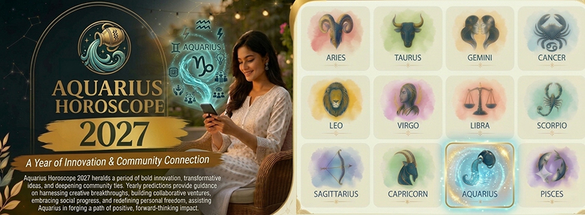 Aquarius Horoscope 2027: What to Expect in Career, Love, Finance & Life.
