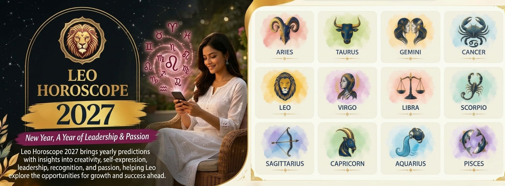 Leo Horoscope 2027: Career, Love, Marriage, Finance, Health & Life Predictions