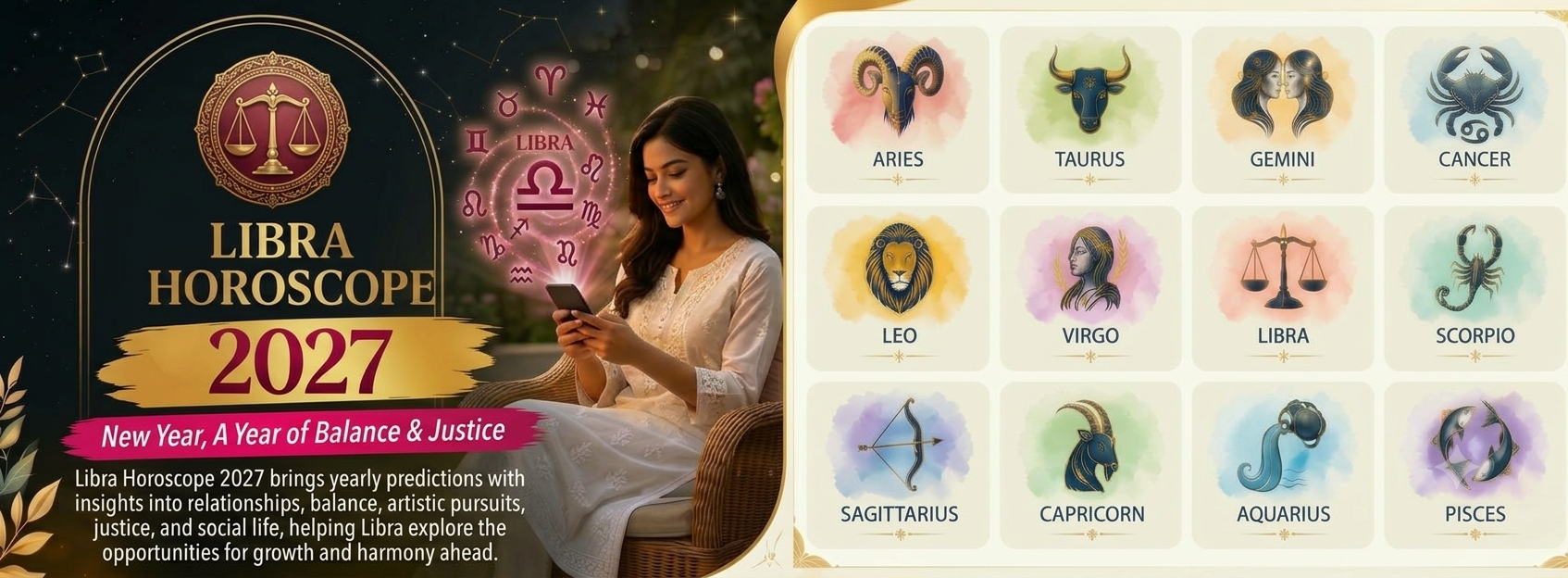 Libra Horoscope 2027: Career, Love, Marriage, Finance & Life Predictions
