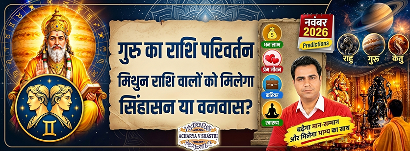 गुरु का राशि परिवर्तन 2026 और मिथुन राशि का भविष्यफल