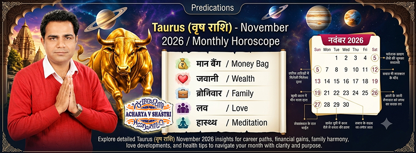वृषभ राशि नवंबर 2026 राशिफल | vrishbh Rashi November2026 | Tauras NovemberHoroscope | #November 2026